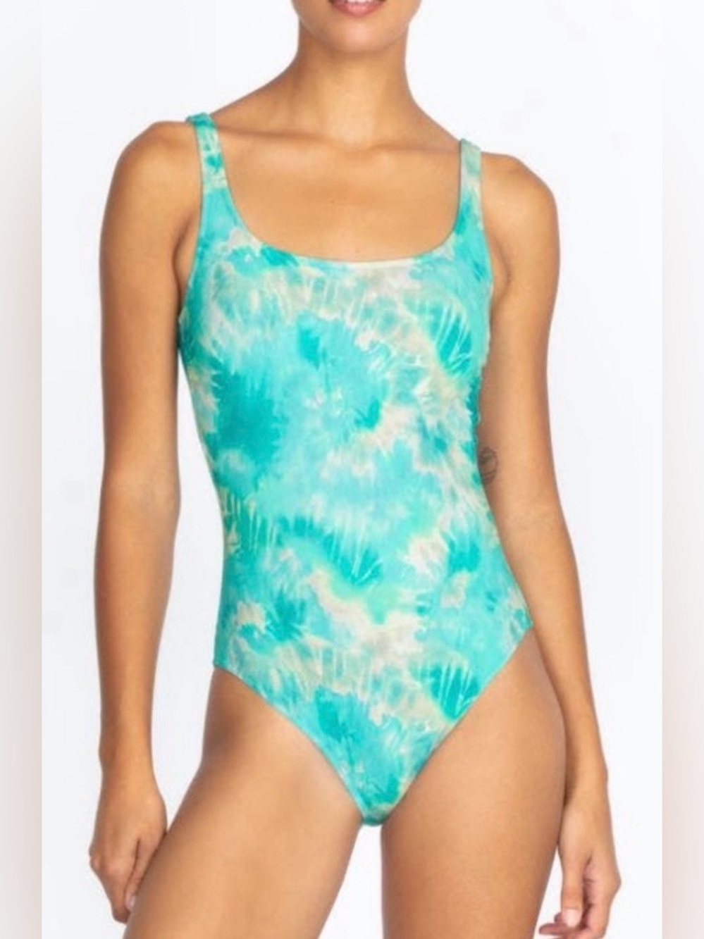 NWT Johnny Was Calme Tank One-Piece Swimsuit, Retail $158 ,   Tie-Dye